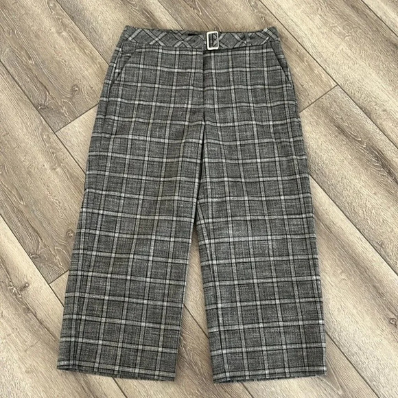 Robell wide leg plaid cropped pants modell cloe 09 size  10 - Picture 2 of 6